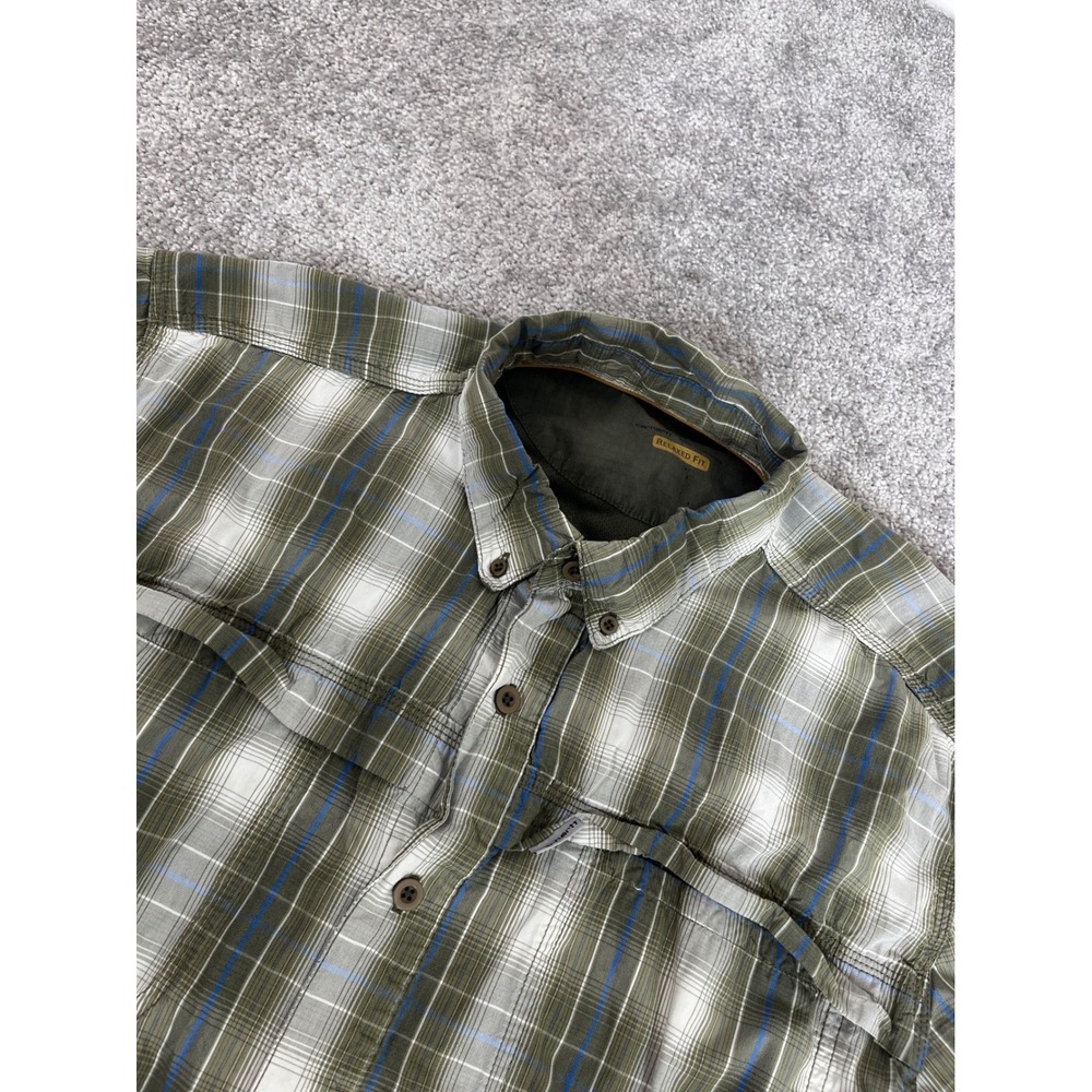 Carhartt Button Down Shirt Mens XL Relaxed Fit Force Vented Mesh Short Sleeve